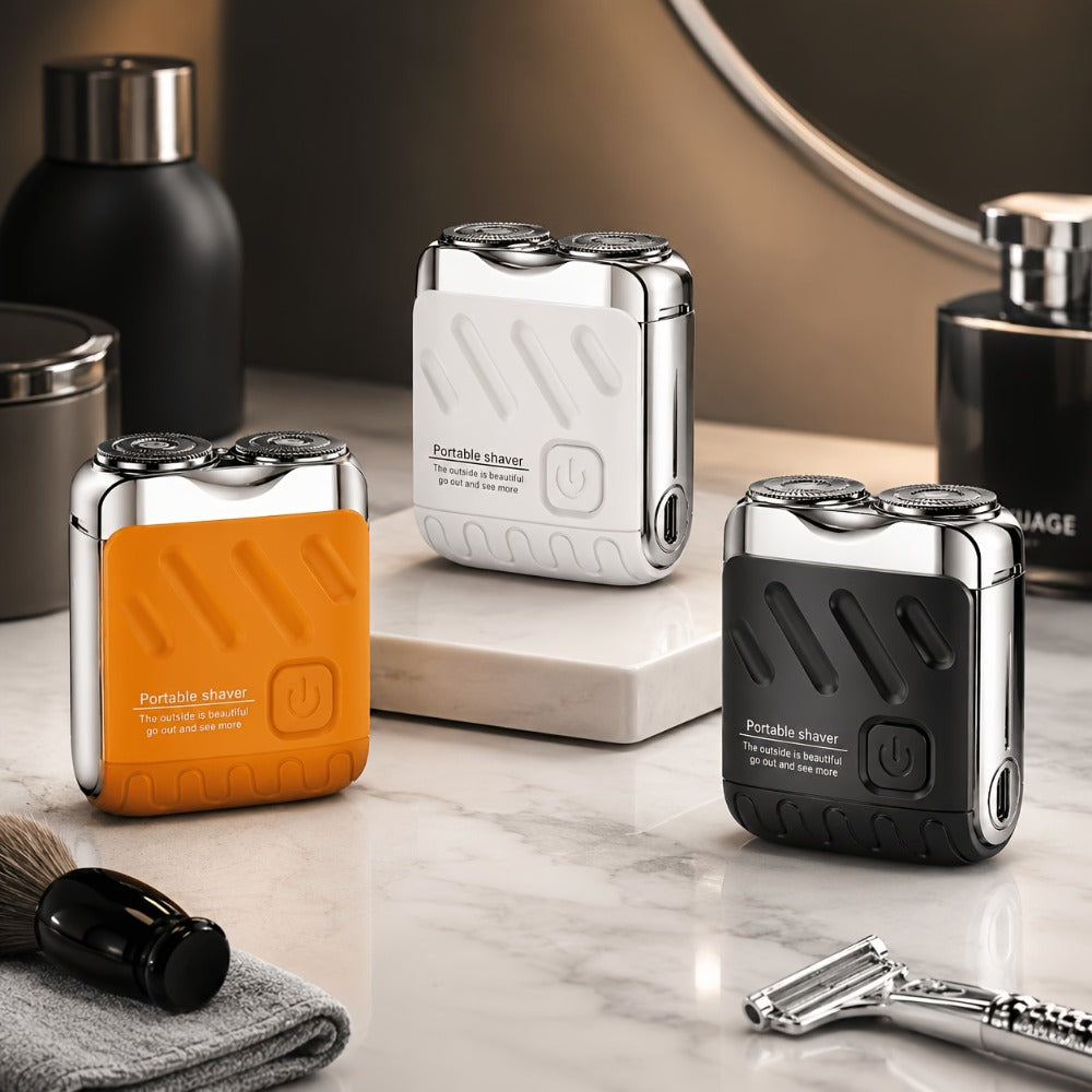 Mini Electric Shaver for Men ¨C USB Rechargeable Double Blade Razor with Digital Display & Travel Case, Compact Portable Shaving Kit Gift for Men, Boyfriend, Father¡¯s Day, Christmas