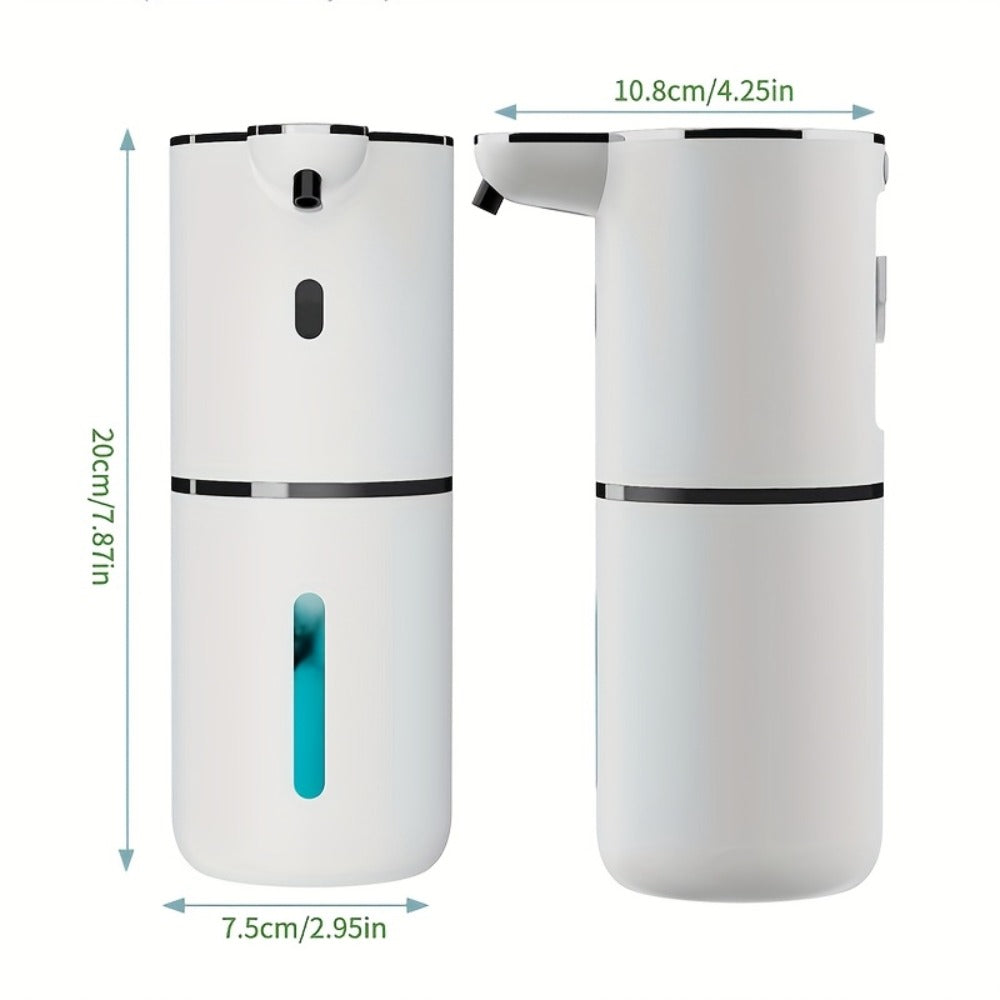 Automatic Sensor Soap Dispenser Foam Type 6 Gear Digital Display - Rechargeable Touchless Large Capacity Countertop or Wall Mount | Black White | Kitchen Bathroom Restroom Hands Free