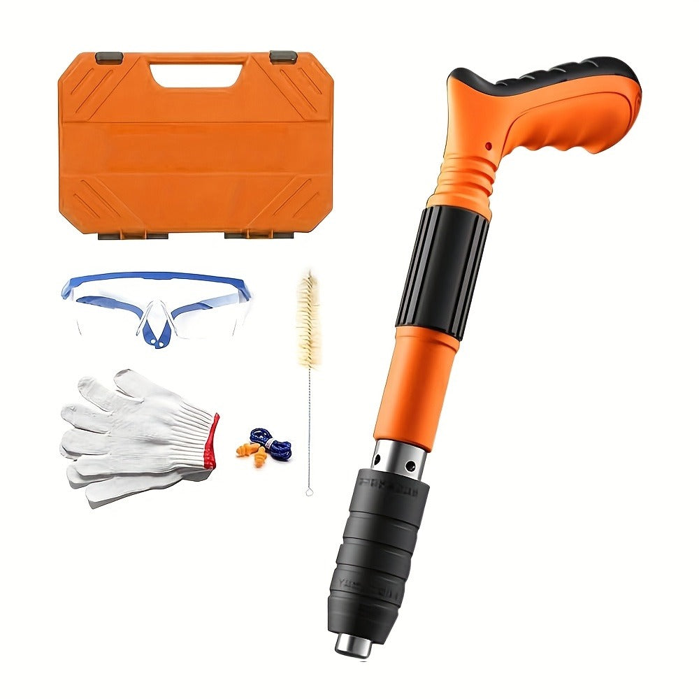 Manual Nail Gun for Concrete & Brick - 5-Speed Adjustable Mini Nailer Compact Lightweight Portable Nail Gun for DIY Home Decoration Construction Carpentry Tool