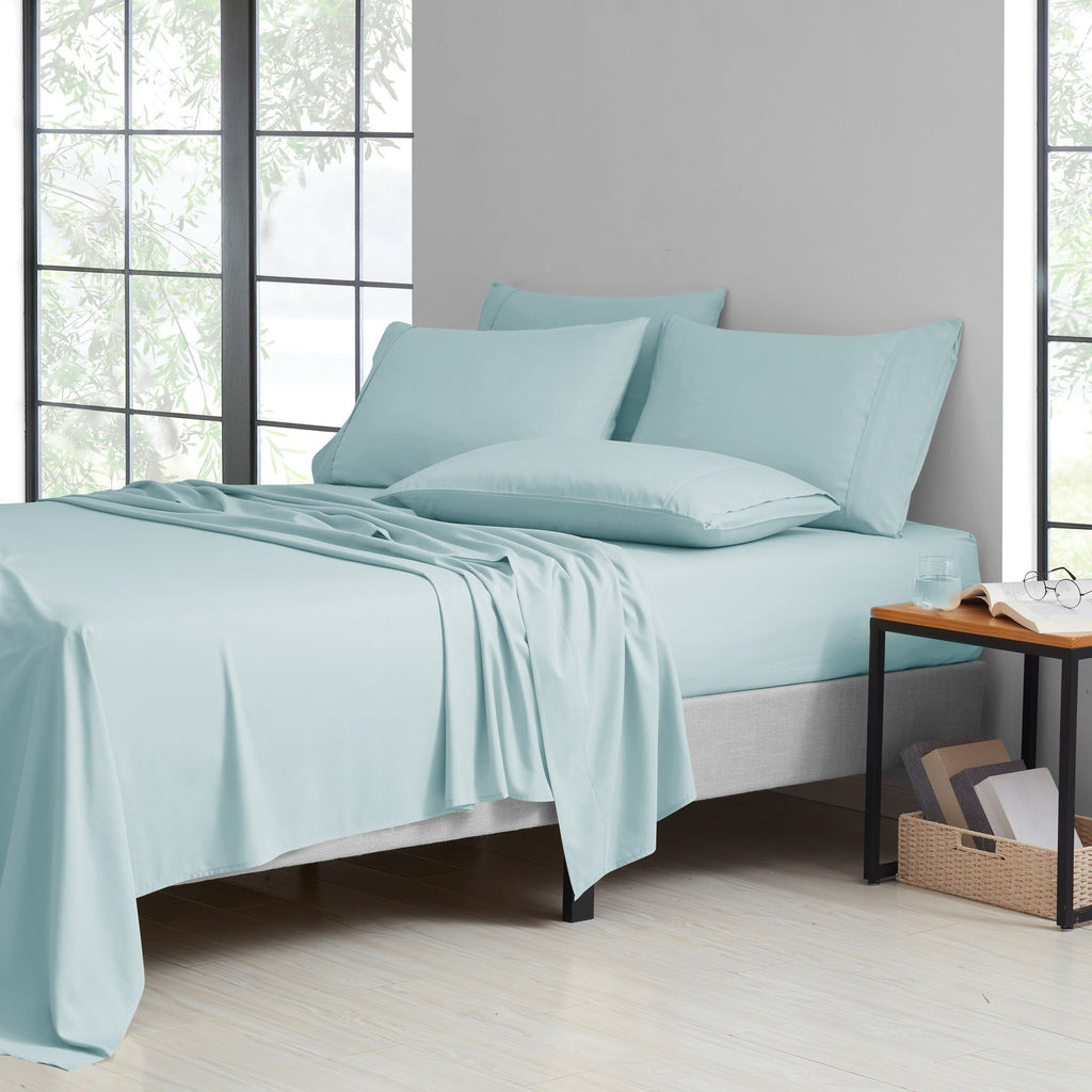Bamboo Sheet Set 6 Piece Cooling Bed Sheets with Deep 16 Inch Pockets - 2000 Thread Count Microfiber Bamboo Blend Fitted Flat Sheets Pillowcases Twin Full Queen King Cal King