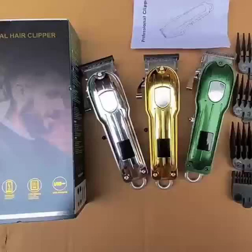 Hair Clipper Set for Men - Professional Cordless Rechargeable Hair Trimmer with LCD Display, Metal Body, Home Haircut Kit, 1 or 2 Piece Set, Father's Day & Birthday Gift for Men