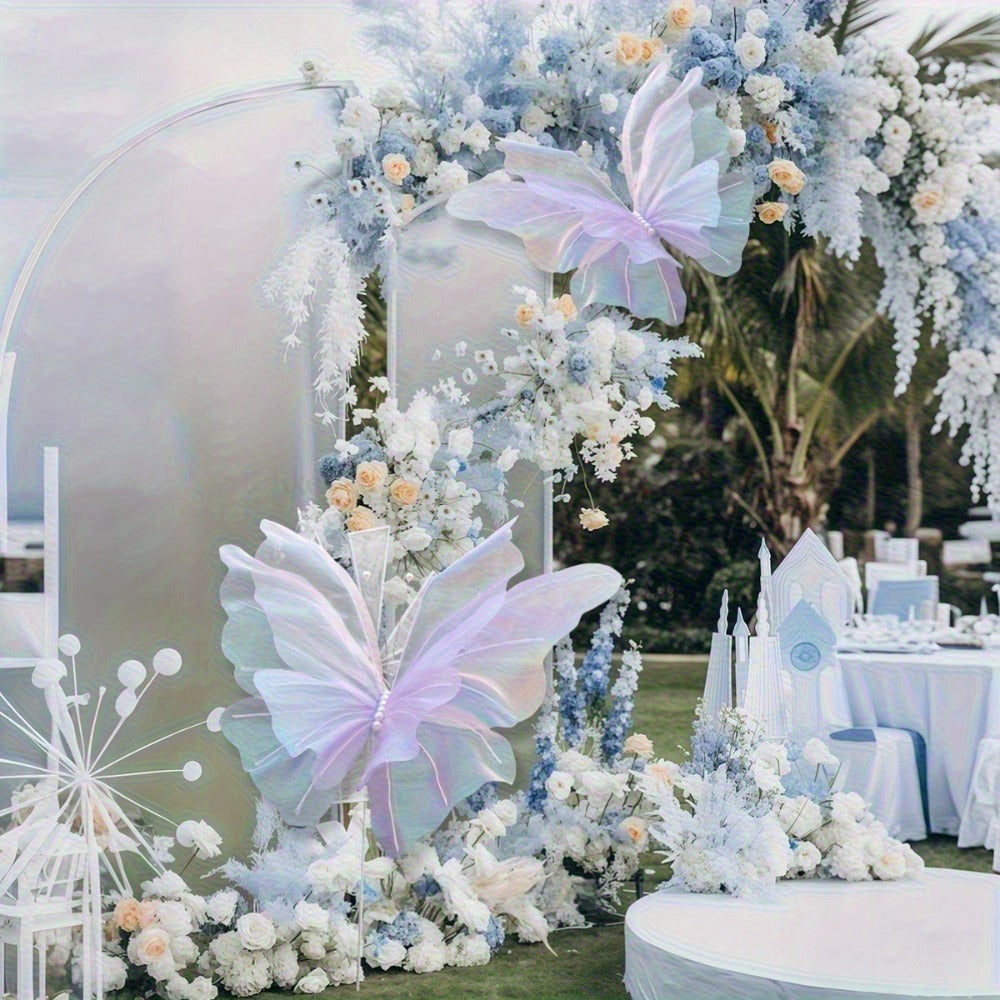 3D Butterfly Wall Decor Large 50cm Artificial Butterfly Decorations for Wedding Birthday Baby Shower Party Home Wall Decor 3 Pieces