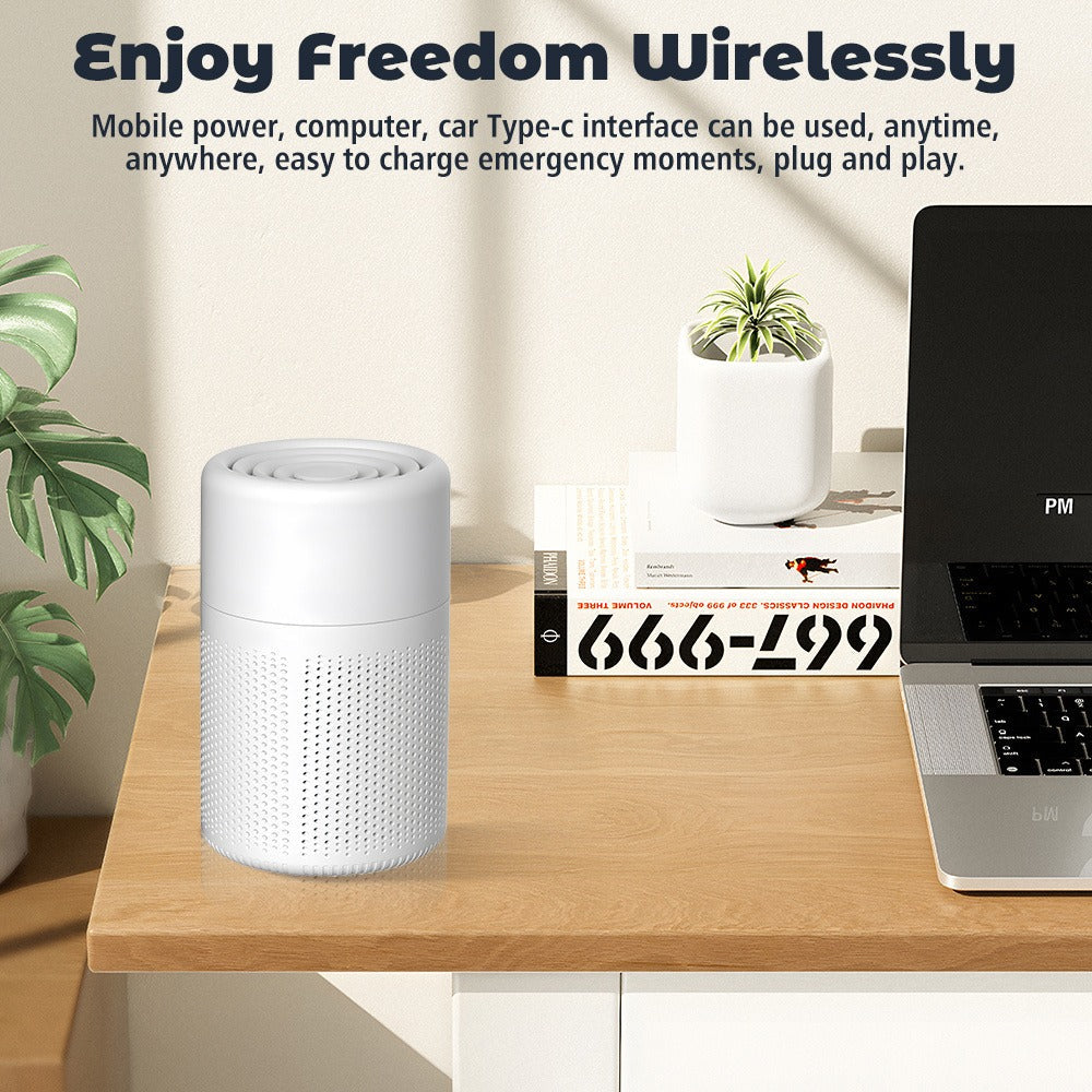 HEPA 3-in-1 Air Purifier with Air Quality Sensor & Sleep Mode | Removes Pet Odors, Allergens, Dust & Smoke | Compact Quiet Air Cleaner for Bedroom, Office & Living Room | Pet Friendly White