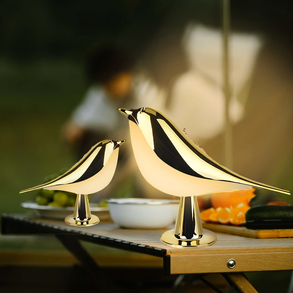 Magpie Bird Desk Lamp 2 Pack 16 Color Dimmable Cordless Night Light USB Charging Touch Control with Aromatherapy Diffuser Function for Bedroom Valentine Gift Festival Home Decor