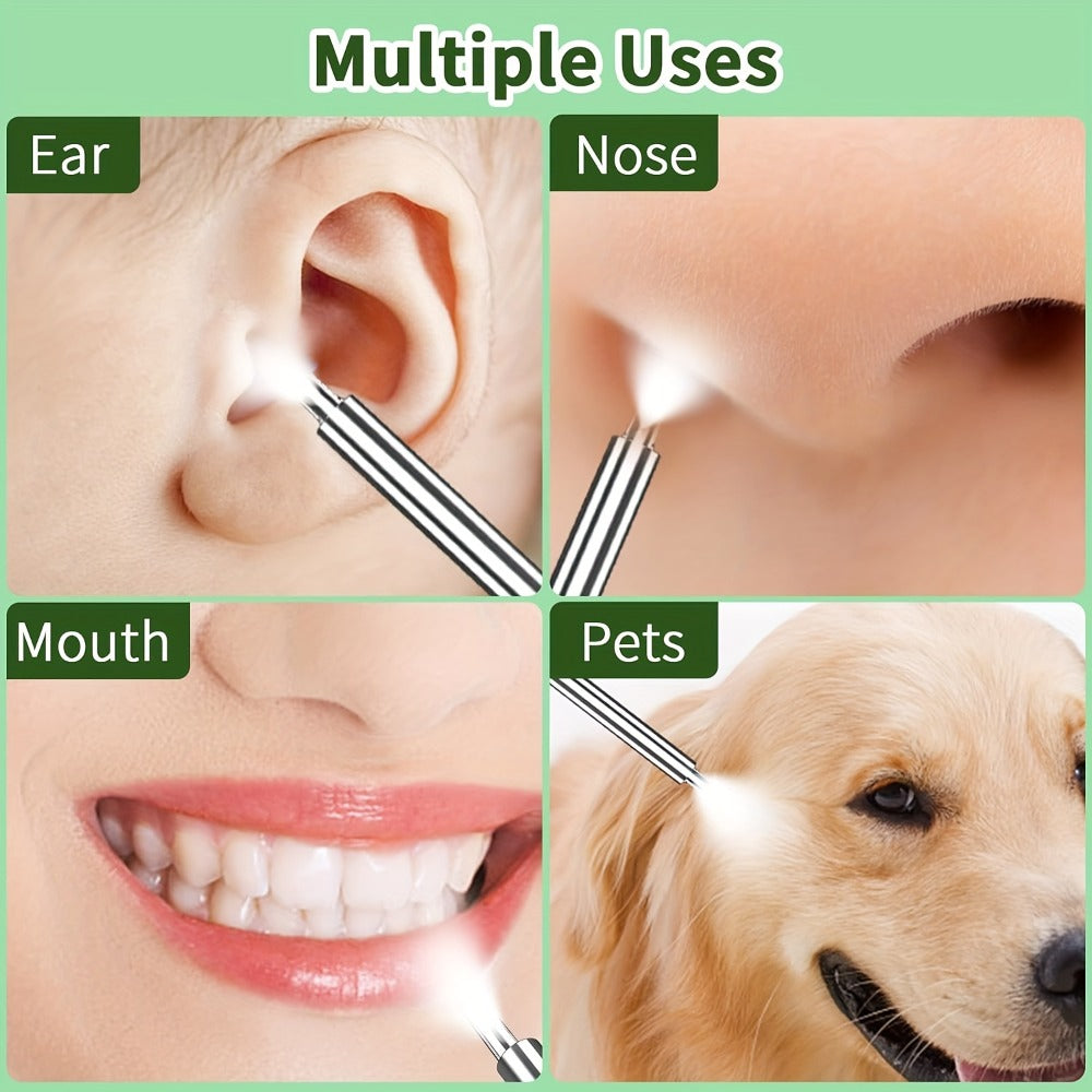 Wireless Ear Camera Ear Wax Removal Kit 1080P HD 6-LED ¨C App-Controlled Visual Ear Cleaner for Adults and Pets, Compatible with All Smartphones, Multiple Cleaning Heads, Portable Ear Scoop Tool