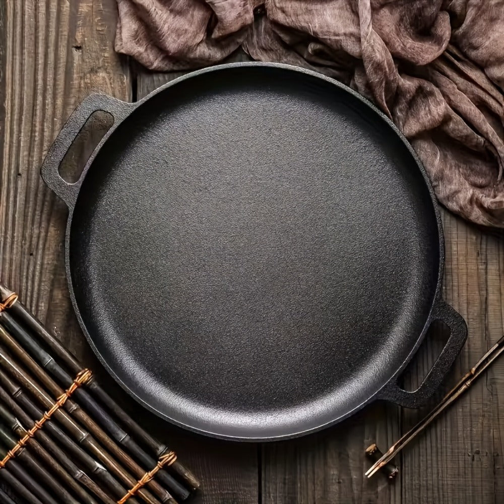 Pre-Seasoned Cast Iron Skillet Set 2 & 3 Piece ¨C Non-Stick Durable Even-Heating Pan for Pizza, BBQ & Pancakes | Oven, Stovetop, Grill & Campfire Safe Versatile Home & Outdoor Cooking Cookware