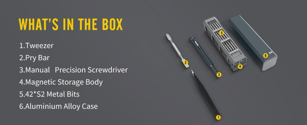 Precision Screwdriver Set 46-in-1, Magnetic Mini Professional Repair Tool Kit with CR-V Steel Phillips Slotted Torx Hex Y-Type Bits for Phone, Laptop, Watch, Game Console, Tablet & Electronics Repair