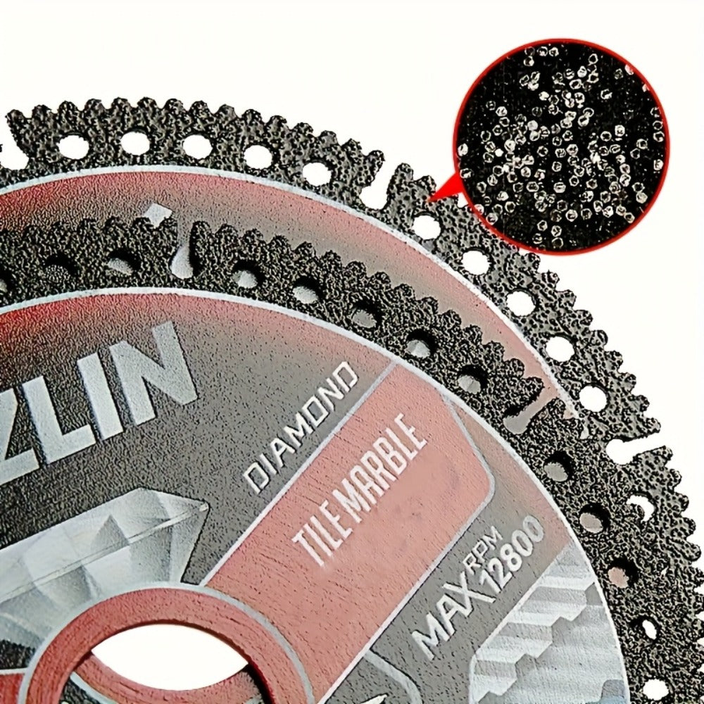 Diamond Tile Saw Blade 4.5 Inch Ultra Thin 3 Pack Precision Cutting for Tile Porcelain Marble Granite Ceramic Trim Chamfer Angle Grinder Compatible Dry Wet Cutting Disc