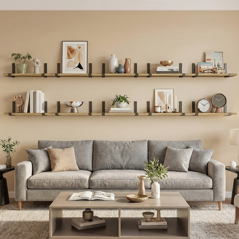 Floating Shelves for Wall 10 Pack 15.8x5.9 Inch Wall Mounted Shelf for Bedroom Kitchen Bathroom Living Room Plants Books Photos Home Decor