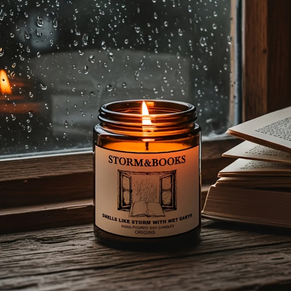 Scented Soy Candle Bookstore Aroma - Long Burning Book Lover Candle Gift for Home Decor, Relaxation, Mother's Day & Teacher Appreciation