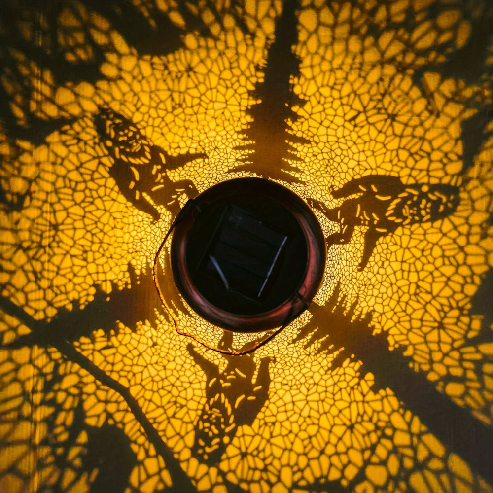 Solar Hanging Lantern Outdoor Bigfoot Design - LED Solar Metal Lantern Light for Patio Garden Lawn Tabletop Path, Bigfoot Sasquatch Decor, Halloween Christmas Autumn Decoration