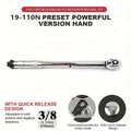 Torque Wrench Adjustable Drive 3/8¡± & 1/2¡± - Preset Click Torque Wrench for Automotive, Bike & Bicycle Maintenance, Ratchet Wrench with Dual Scale, Accurate & Durable, Gift for Husband & Car Enthusiasts
