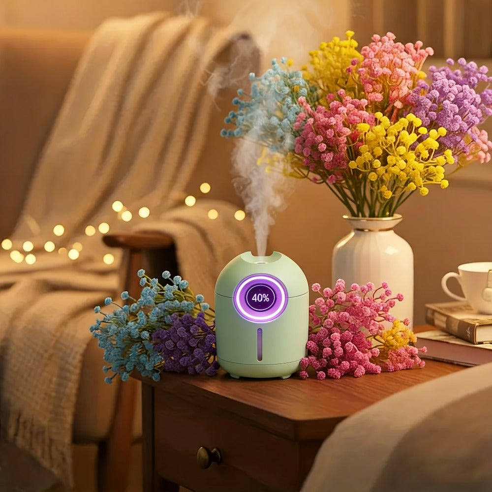 Aroma Humidifier Set of 3 with Soft LED Night Light | Quiet Mini Humidifier Pack, Adjustable Mist, Room Air Freshener for Bedroom, Living Room & Office | Holiday Gift Set White & Green