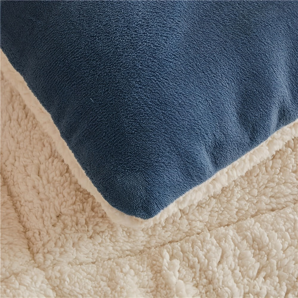 Sherpa Fleece Comforter Set Extra Thick Plush Microfiber Reversible Soft Warm Luxury Bed Blanket Twin XL Full Queen King 10 Colors Lightweight Cozy Bedding