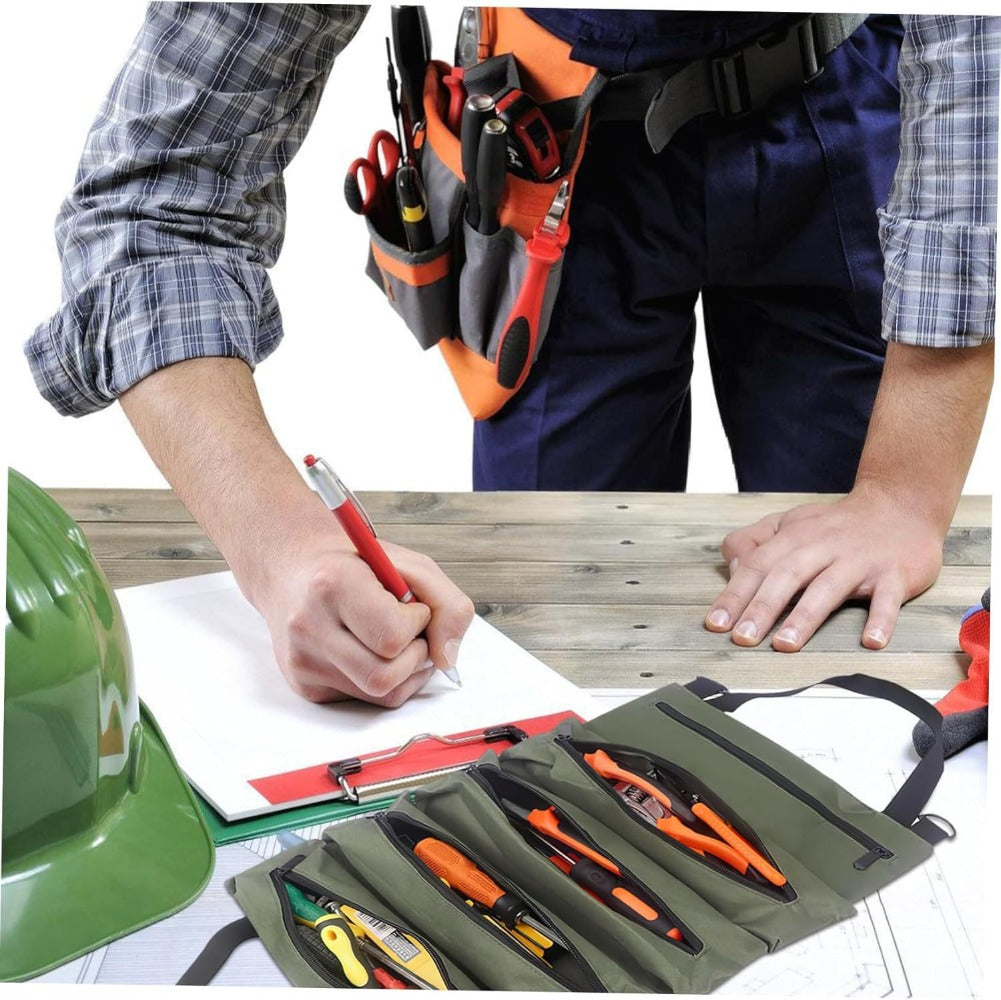 Collapsible Tool Bag Organizer for Hardware Storage | Foldable Tool Kit Bag for Carpentry Electricians Automotive Repairs Outdoor | Portable Buggy Bag Easy Transport