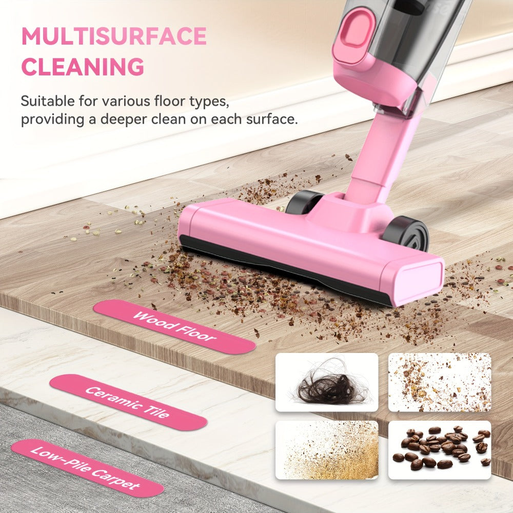 Corded Stick Vacuum Cleaner 20KPa 600W Motor 2-in-1 Bagless Upright Handheld Vacuum 0.8L Dustbin for Hard Floor Pet Hair Carpet Car Stairs Low Noise 65dB
