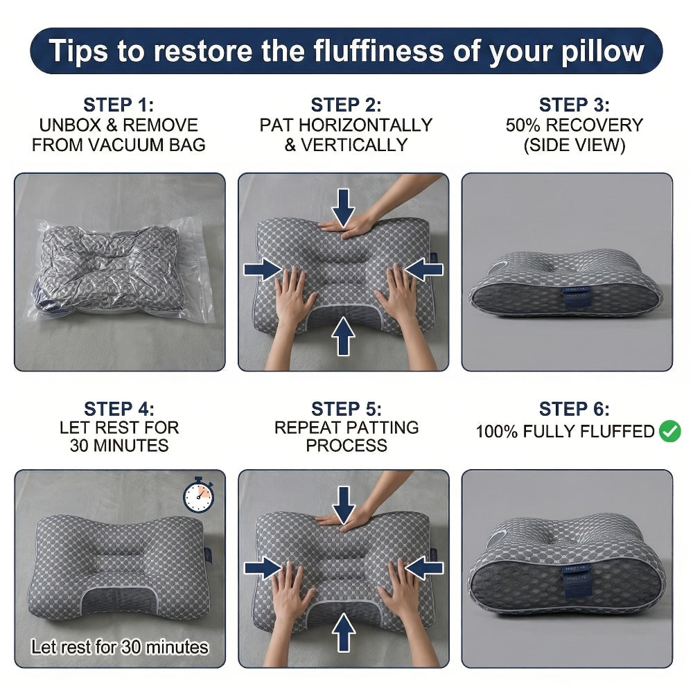 Neck Pillow 2 Pack ¨C Breathable Memory Foam Travel Pillow with Removable Zippered Cover, Ergonomic Cervical Support for Neck & Shoulder Pain Relief