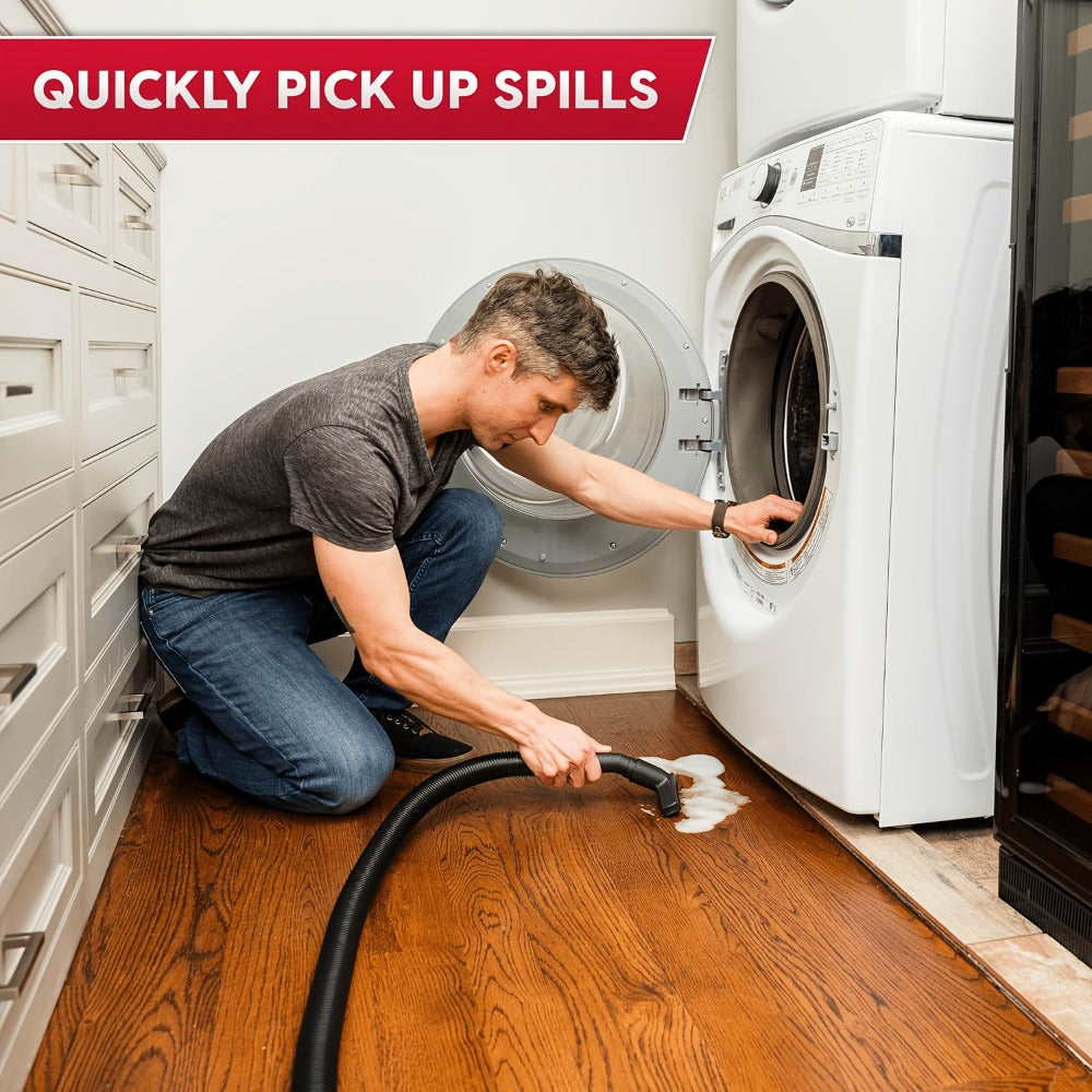 Wall Mount Wet Dry Vacuum 3.2 Gallon 2.5 Peak HP, Space-Saving Shop Vac with Cloth Filter for Wet Spills & Dry Debris, Garage Workshop & Home Cleaning Vacuum