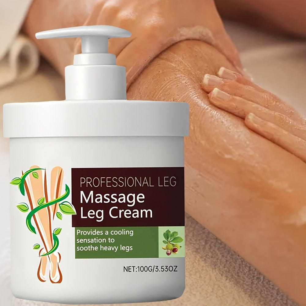 Leg Massage Cream with Snakehead & Bee Venom ¨C Multi-Functional Relief, Long-Lasting Moisture, Lightweight Non-Greasy Formula | Gentle for Sensitive Skin | Muscle & Posture Support | 100G