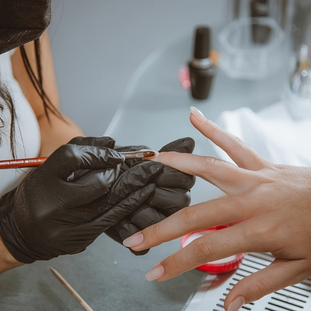 Black Nitrile Gloves 100 Count, 6 Mil Thick Latex-Free Disposable Gloves, Chemical Resistant Tear-Resistant Flexible Ambidextrous, for Automotive, Kitchen, Cleaning, Tattooing & Car Detailing ¨C M, L, XL