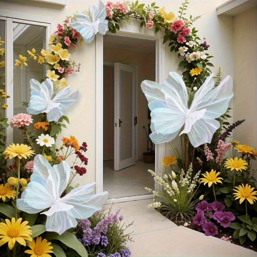 3D Butterfly Wall Decor Large 50cm Artificial Butterfly Decorations for Wedding Birthday Baby Shower Party Home Wall Decor 3 Pieces