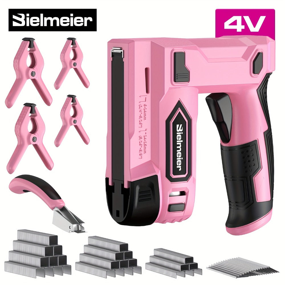 Cordless Stapler Nailer 2-in-1, 20V/4V Brad Nailer Without Compressor, Lightweight with Safety Striker Guard, Battery & Charger Included, 1600/2000 Nails & Staples, for Carpentry, Upholstery & DIY Projects