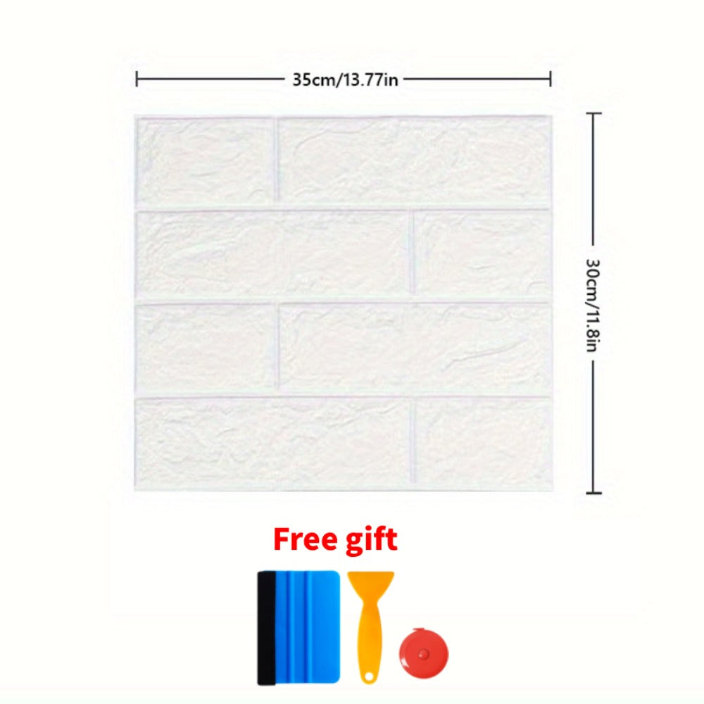 3D Peel and Stick Wood Grain Wallpaper Panels 50/100pcs - Self-Adhesive Waterproof PVC Foam Wall Tiles, Anti-Collision Textured Wall Decor for Bedroom Living Room Kitchen DIY Renovation Cut-to-Fit