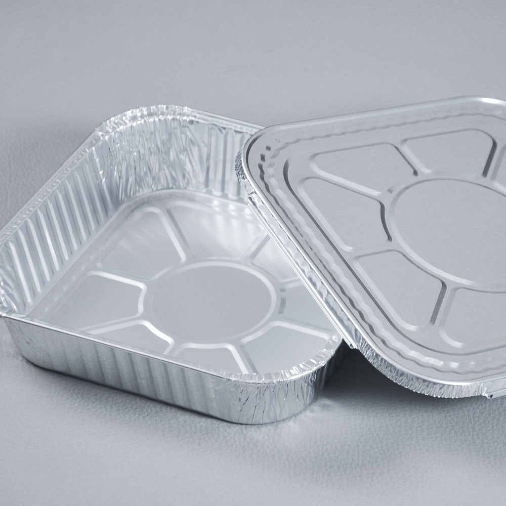 Aluminum Foil Pans 8x8 Inch 30 Pack with Lids Disposable Square Cake Pans ¨C Baking Cooking Freezing & Meal Prep Containers, Stackable Foil Baking Pans for Brownies Lasagna