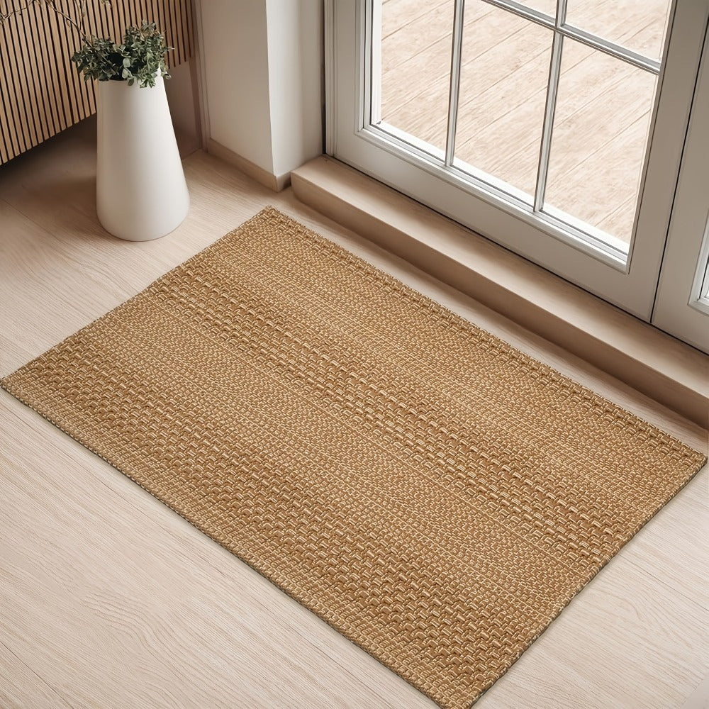 Washable Area Rug Non-Slip Rubber Backed Braided Woven Cotton Kitchen Mat Indoor Entryway Living Room Bedroom Floor Rug Multi-Size