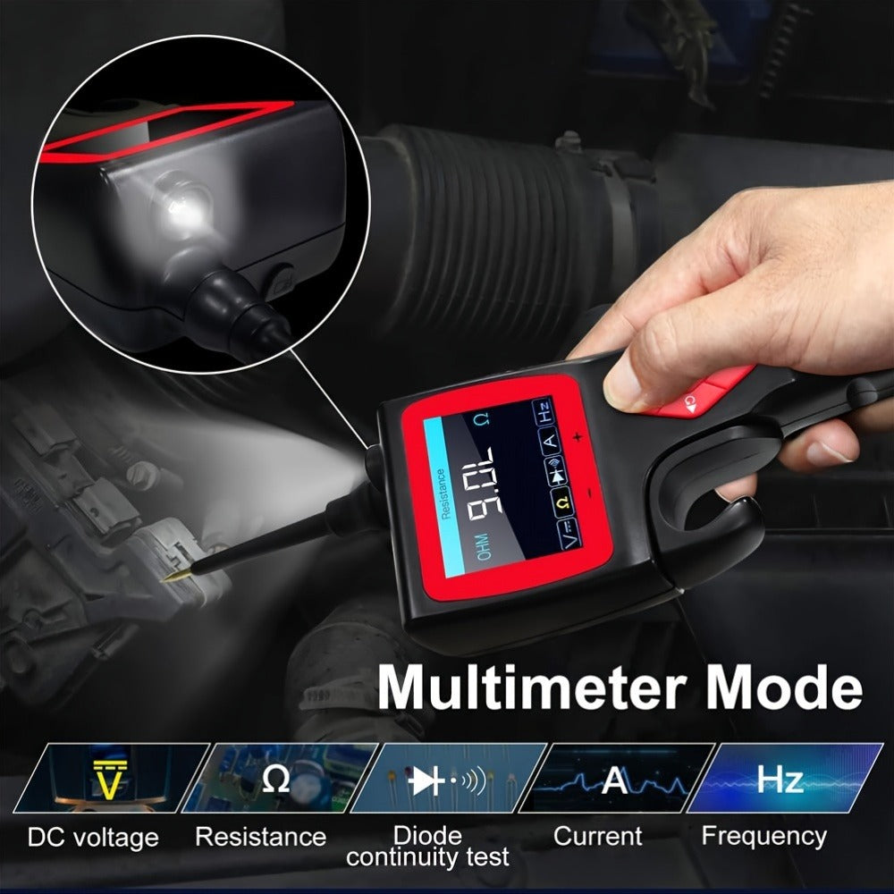 Automotive Circuit Tester Topdiag P200 Pro 9-30V Oscilloscope Multimeter Relay Fuel Injector Test 0-5V Power Supply Component Activation 20ft Cable Smart Voltage Resistance Diagnostic Tool
