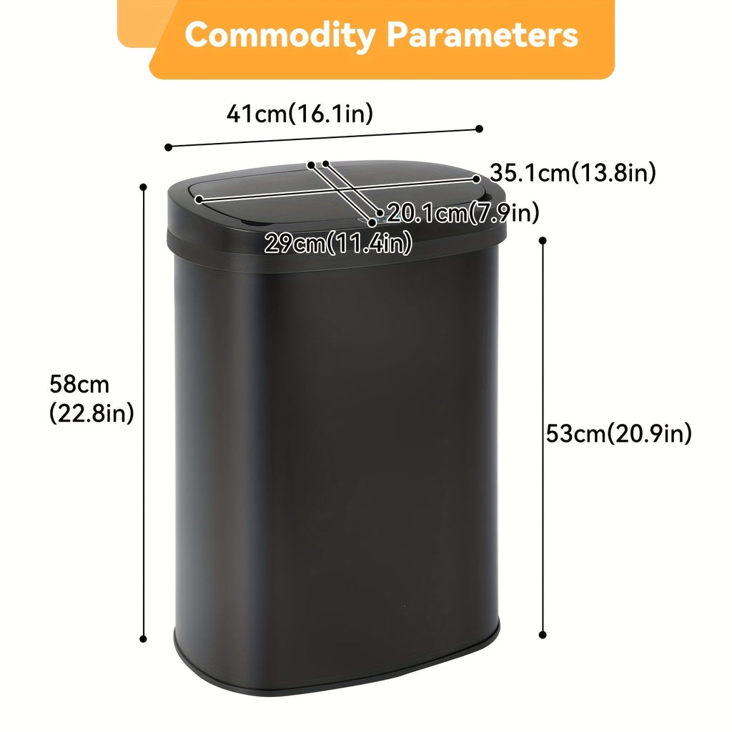 Touchless Motion Sensor Trash Can 13 Gallon 50L ¨C Automatic Kitchen Garbage Can for Home Office Bedroom Living Room