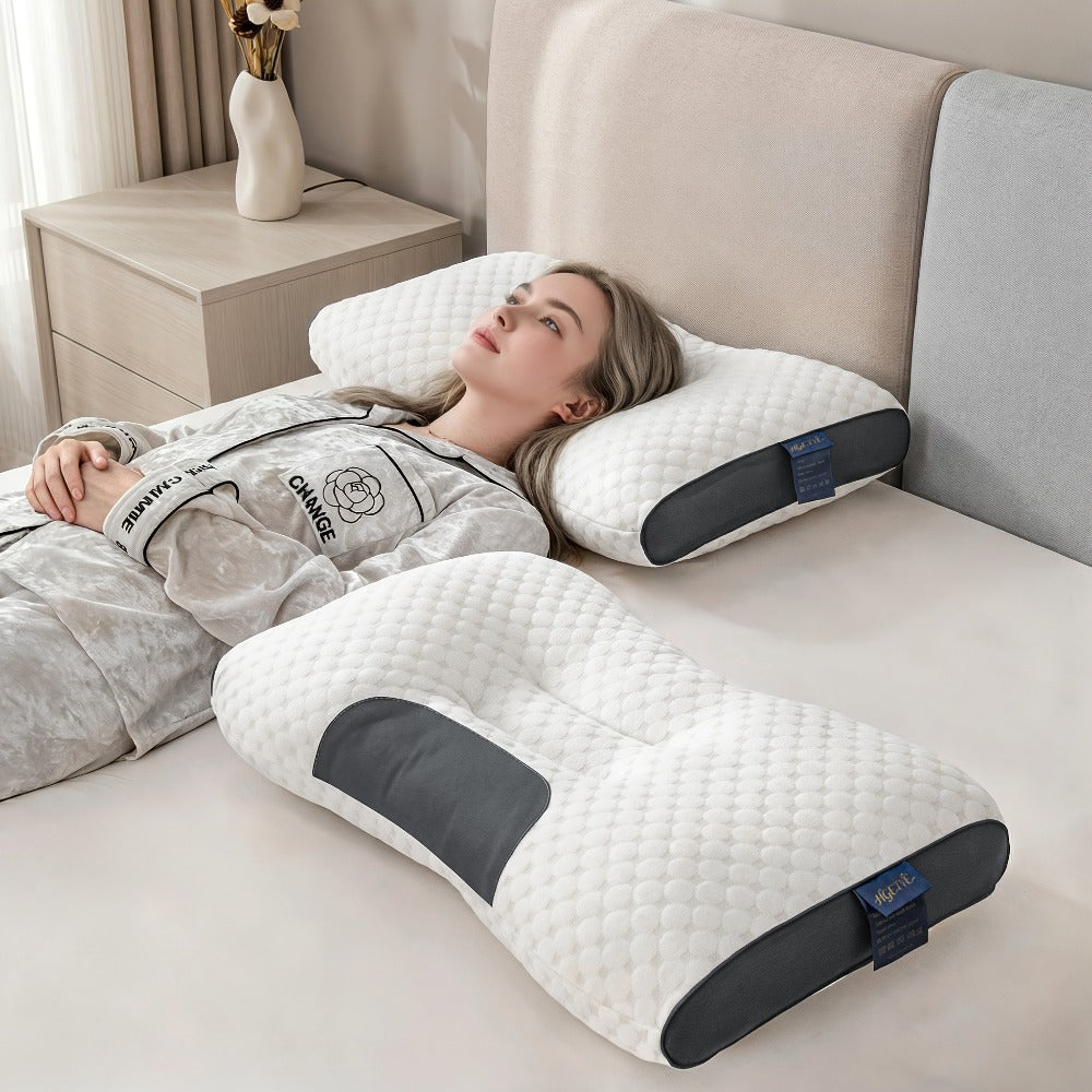 Neck Pillow 2 Pack ¨C Breathable Memory Foam Travel Pillow with Removable Zippered Cover, Ergonomic Cervical Support for Neck & Shoulder Pain Relief