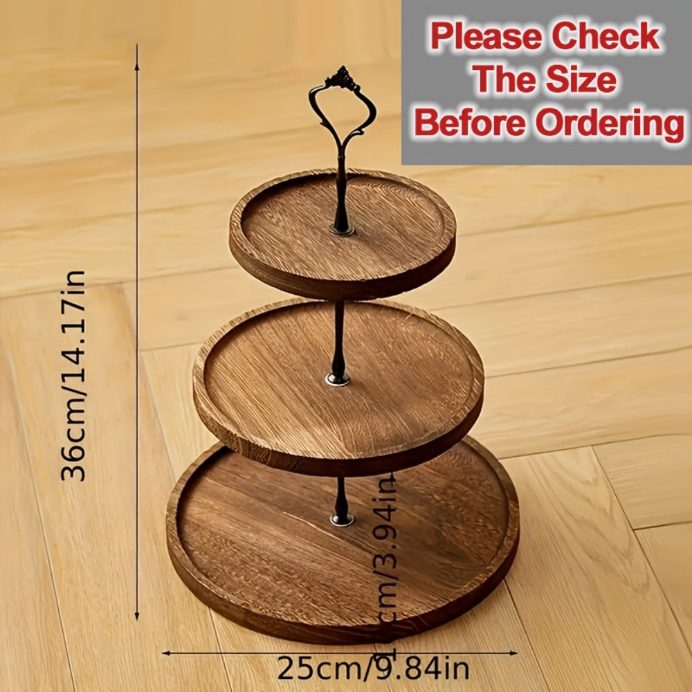 Wood Cupcake Stand 3 Tier Rustic Dessert Tower Holder for Birthday Party Wedding Baby Shower Farmhouse Woodland Decor Cupcake Display Rack Cake Serving Tray Table Centerpiece