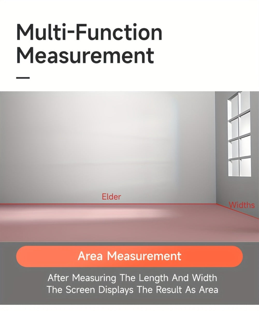 Digital Laser Rangefinder 50M 70M 100M 120M Laser Distance Meter Tape Measure Range Finder for Construction DIY Outdoor Contractor Gift