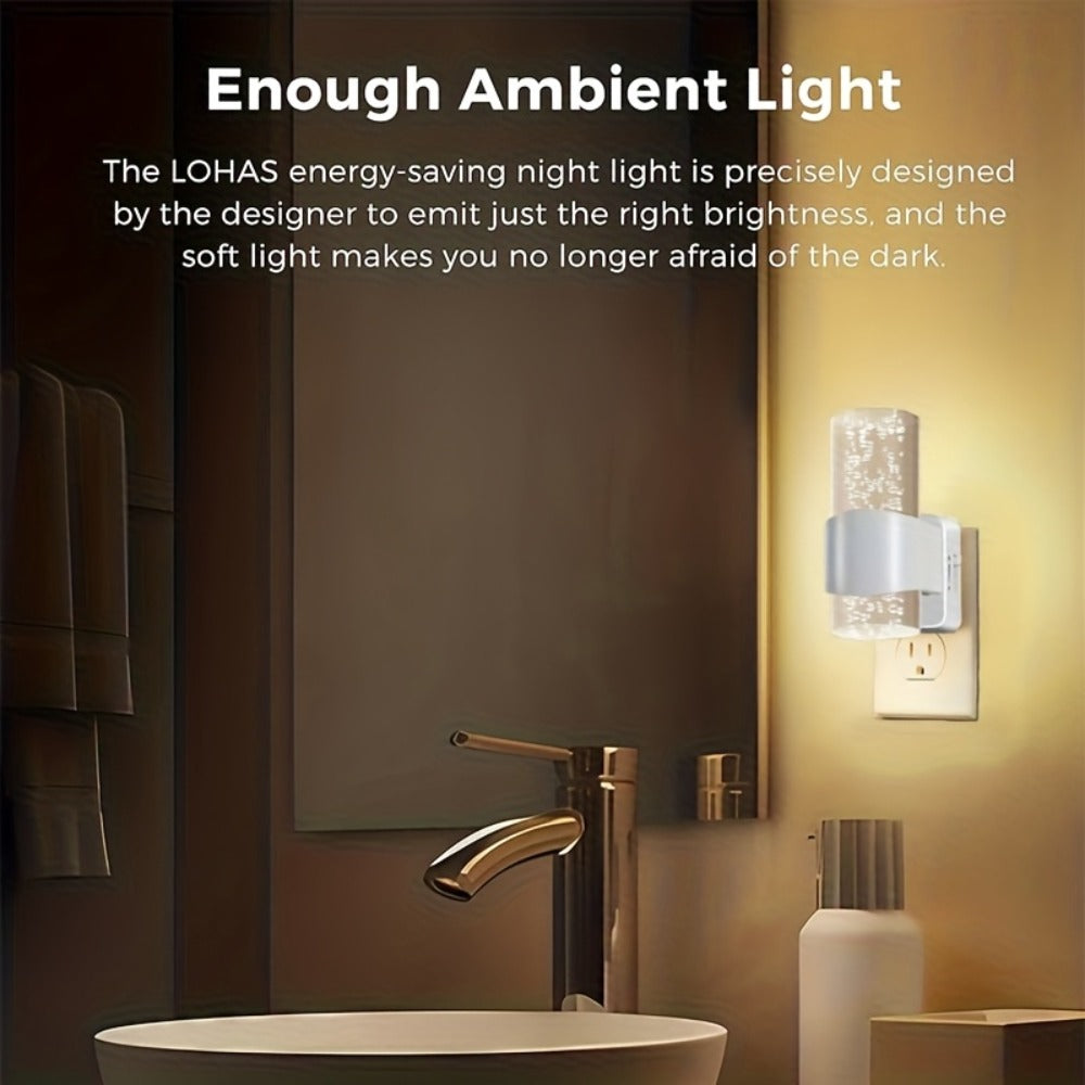 LED Night Light Plug In Wall 2 Pack ¨C 3000K Warm White Dimmable Night Lights with Auto Light Sensor for Hallway Bedroom Bathroom Stairway ¨C Modern Wall Plug Night Light