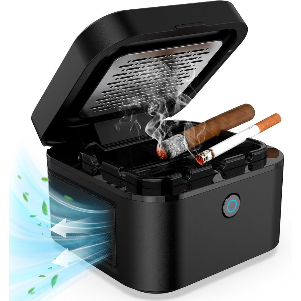 Smokeless Ashtray with HEPA Filter ¨C USB Rechargeable Indoor Ashtray for Home Office Car, 4 Filters Included, Gifts for Him Her