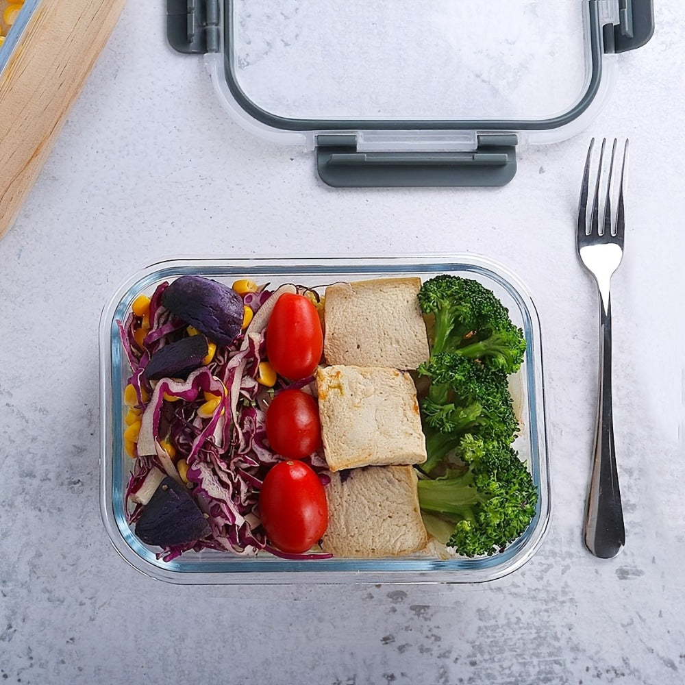 Borosilicate Glass Food Storage Containers Set ¨C 10/12/17pcs Airtight Meal Prep Bento Boxes with Locking Lids, BPA Free, Microwave & Dishwasher Safe, Leak Proof, Mixed Colors
