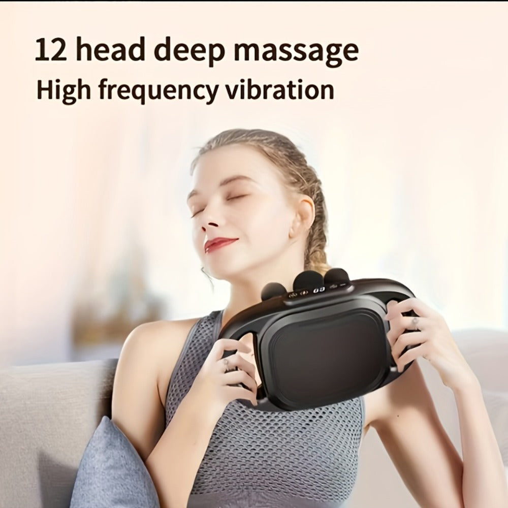 Fascia Gun Multi-Head Deep Tissue Massager ¨C 9 High-Frequency Modes for Leg, Waist, Back & Hip Muscle Relief | Ergonomic Compact Design with High-Performance Motor for Fitness Recovery