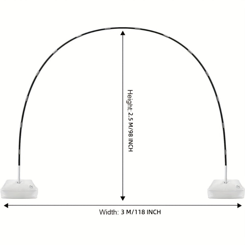Balloon Arch Kit with Stand 3M Wide 98 Inch Tall, Adjustable Balloon Arch Stand with Water Fillable Bases and Manual Pump for Wedding Birthday Baby Shower Graduation Halloween Christmas Party Decorations