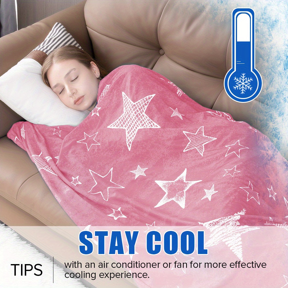 Cooling Blanket for Hot Sleepers - Summer Lightweight Breathable Throw Blanket Double-Sided Soft Cool Blanket for Bed Couch Sofa Night Sweats Hot Flashes Relief Tie-Dye & Solid Colors