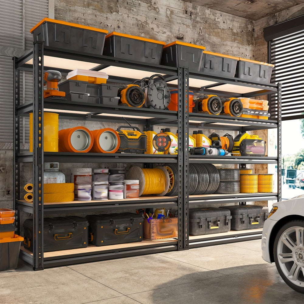 Heavy Duty Garage Shelving Unit 5-Tier Metal Storage Shelf ¨C 2000/2500 LBS Capacity Adjustable Steel Shelves for Garage, Basement & Warehouse | 60¡±/72¡± H Utility Rack for Kitchen, Pantry & Workshop