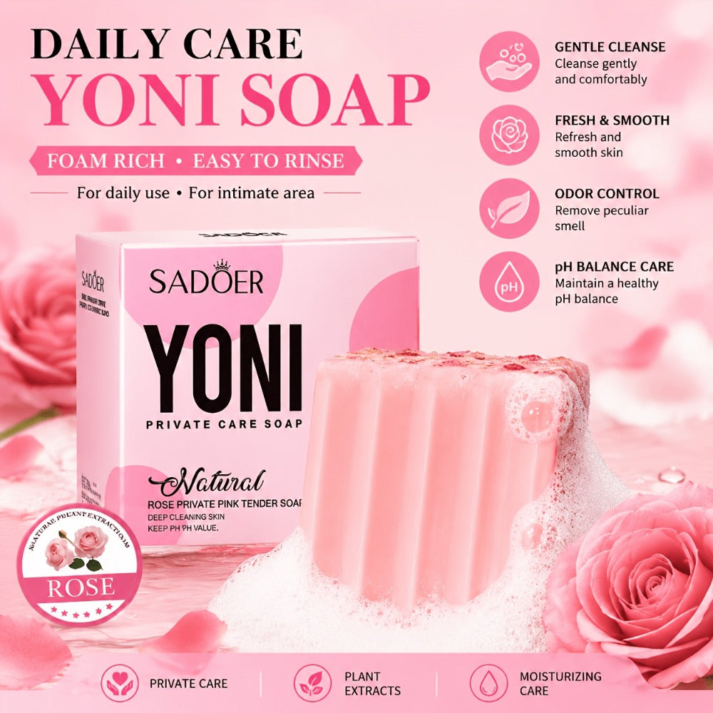 Intimate Cleansing Soap Rose Essence Built-in Bubble Net Rich Foam pH Balance Moisturizing Private Parts Soap for Women Peach Strawberry 2pcs 4pcs