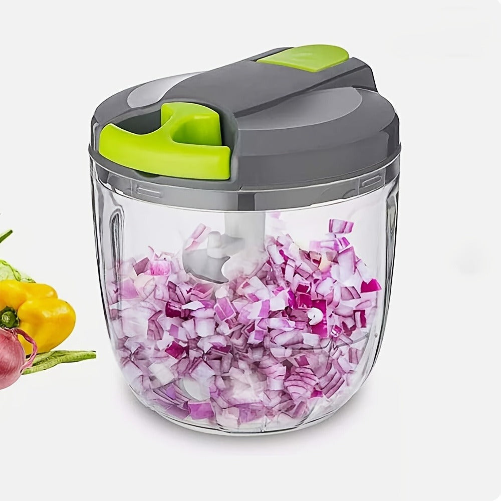 Vegetable Chopper with 3/5 Blades ¨C Multifunctional Onion Chopper, Food Dicer & Salad Cutter with Container | Kitchen Gadget Set for Potato, Carrot, Garlic