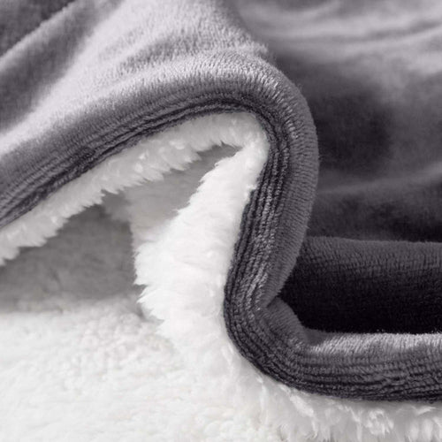 480GSM Sherpa Fleece Blanket ¨C Double-Sided Heavy Warm Throw for Couch, Bed & Travel, Reversible All Season, 13 Colors, 3 Sizes