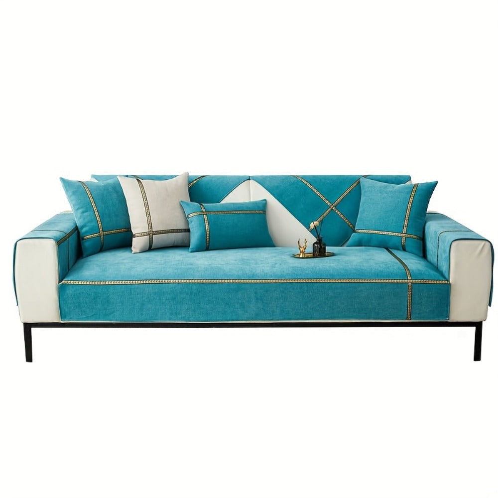 Chenille Sofa Cover Pet-Friendly Slipcover All Season Furniture Protector for Living Room Bedroom Office Couch Cover Multiple Sizes Colors