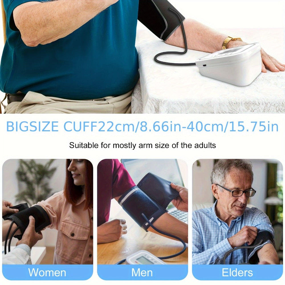 Upper Arm Blood Pressure Monitor ¨C Large LCD, Voice Broadcast, Heart Rate & Irregular Heartbeat Detection, 2¡Á99 Memory, 8.7¨C14.2¡± Adjustable Cuff, One-Touch Operation for Seniors & Pregnant Women