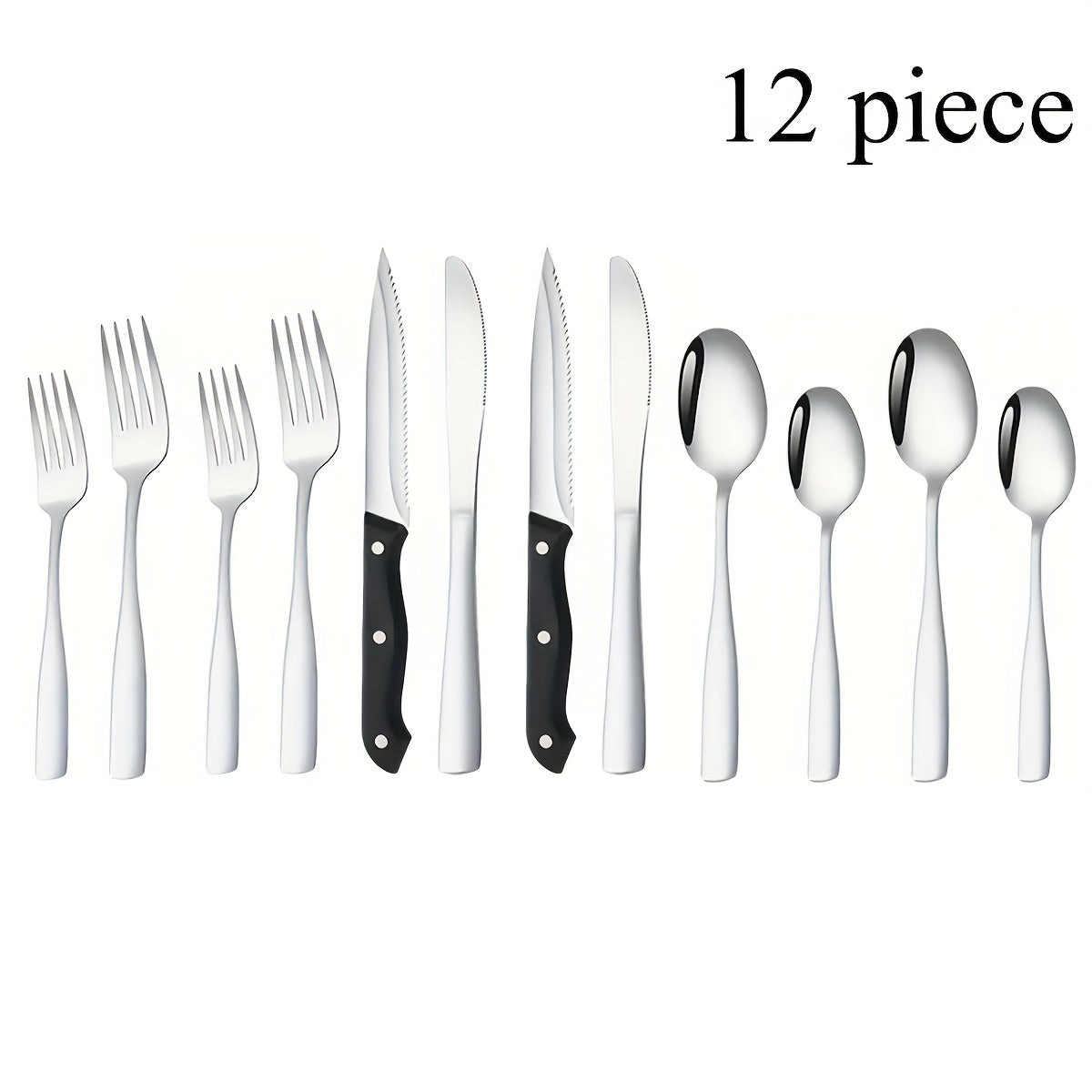 Stainless Steel Flatware Set, Mirror-Polished Cutlery Set for Home & Hotel, Gift Box Included, Dishwasher Safe Silverware for Parties, Weddings & Banquets