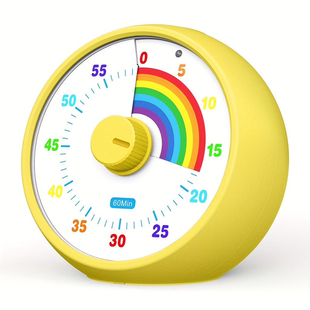 Visual Countdown Timer 60 Minute ¨C Silent Operation Time Management Clock for Classroom, Office, Kitchen & Desktop, Multiple Colors Available