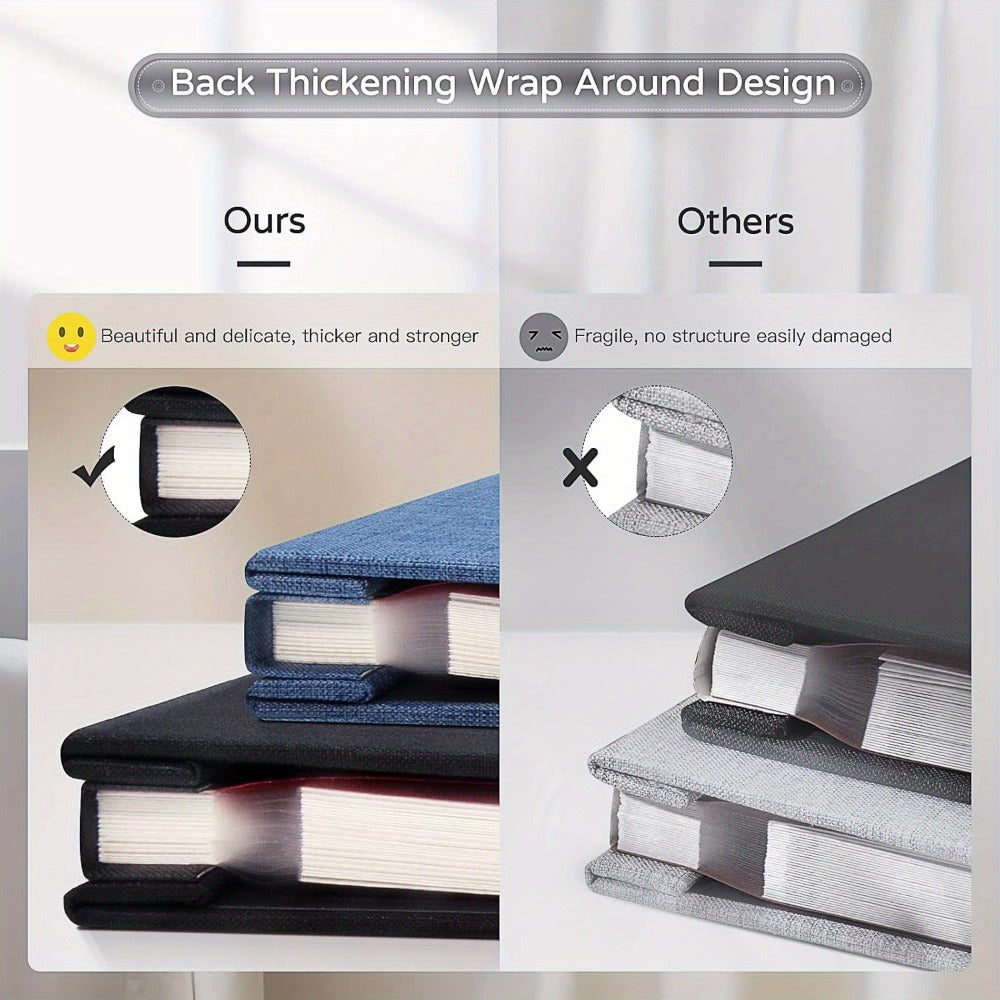 Self Adhesive Photo Album Scrapbook ¨C Large Linen Cover Memory Book for 4x6 5x7 8x10 Photos, DIY Picture Book with Metal Pen, Gift for Mom, Baby, Wedding, Valentine's Day & Mother's Day, 40 & 60 Pages