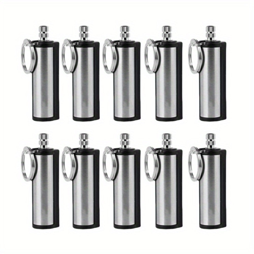 Metal Match Kerosene Lighter 10pcs, Emergency Survival Matches Multi-Functional Keychain Fire Starter for Outdoor Camping Hiking Survival Gear, Windproof Reusable Fire Starting Tools ¨C No Lighter Fuel Included